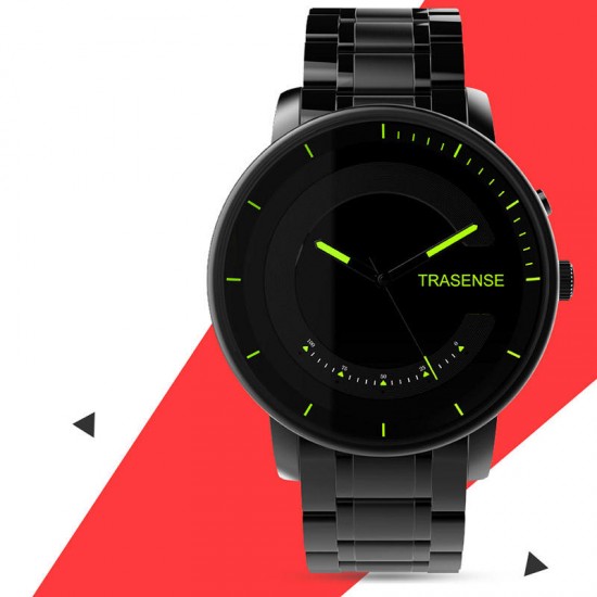 TRASENSE H03-N Luminous Smart Quartz Watch Milanese Stainless Steel Strap Call Reminder Smart Watch