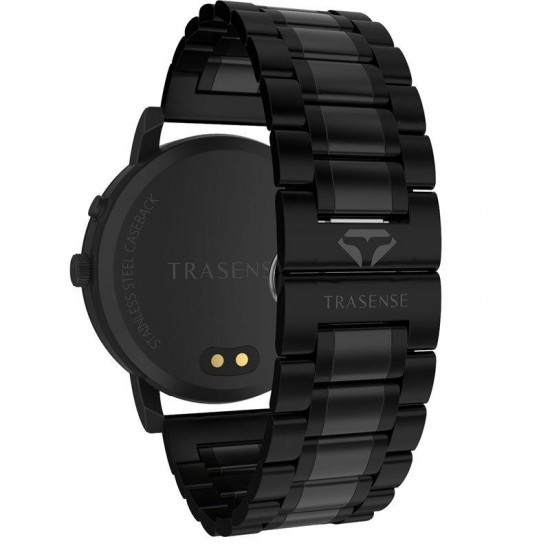 TRASENSE H03-N Luminous Smart Quartz Watch Milanese Stainless Steel Strap Call Reminder Smart Watch