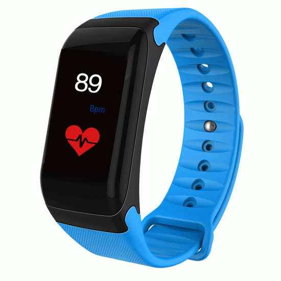 F1S Smart Bracelet HR Blood Pressure Monitor 0.96 OLED Color Screen Watch for Android and IOS