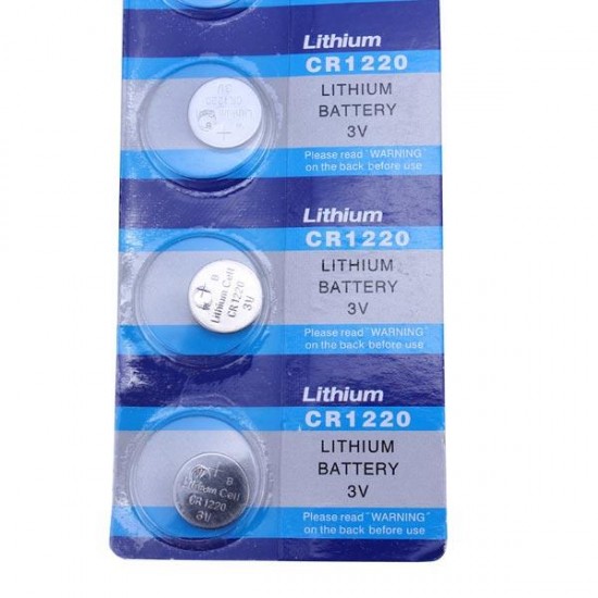 5PCS Lithium CR1220 Watch Battery Cell Button Coin Battery Watch 3V Toys Calculator