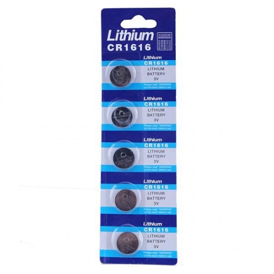 5PCS Lithium CR1616 Watch Battery Cell Button Coin Battery Watch 3V Calculator