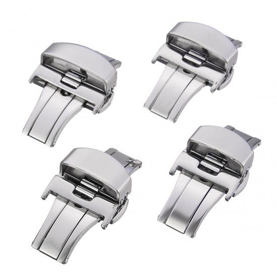 16-22mm Stainless Steel Butterfly Clasp Buckle Watch Strap Deployment Buckle