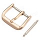 Rose Gold Color Leather Watch Band Buckle With Spare Pin