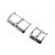 Silver Color Leather Watch Band Needle Buckle