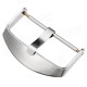 Stainless Steel  Silver Color Watch Strap Leather Band Buckle