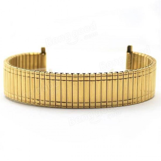 12MM 14MM 16MM 18MM Stainless Steel Golden Flexible Watch Band