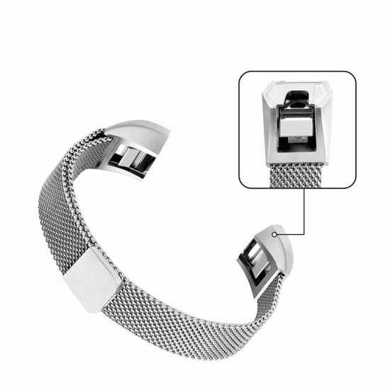 12mm Watch Band Milanese Loop Stainless Steel Strap Replacement for Fitbit Alta Smart Watch