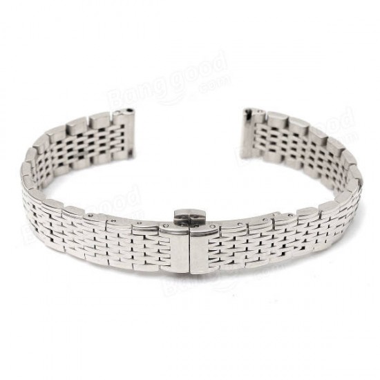 13mm Stainless Steel 9 Beads Double Buckle Watch Band