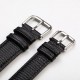 15/21mm Unisex Lizard Black Genuine Leather Watch Strap