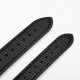 15/21mm Unisex Lizard Black Genuine Leather Watch Strap