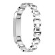 15mm Watch Band Women Stainless Steel Adjustable Elegant Strap Replacement for Fitbit Alta