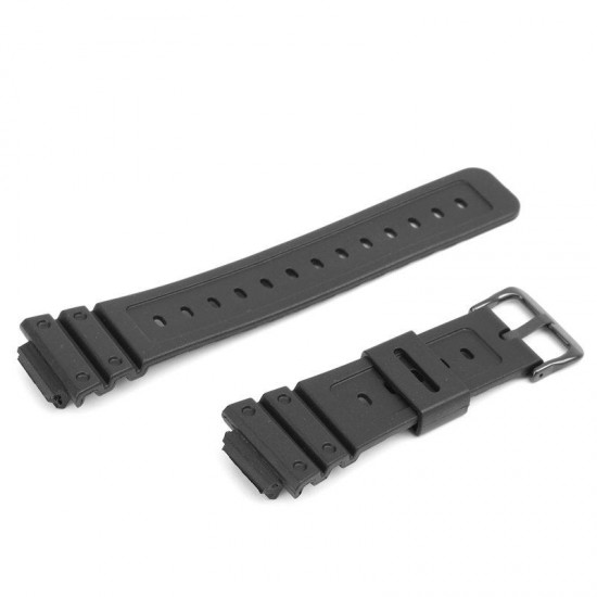 16mm Black Rubber Watch Band For CASIO G-Shock DW-6900 DW6600 With Buckle