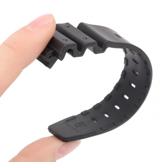 16mm Silicone Black Strap Watch Band Replacement with Pins for Casio G-Shock More Models