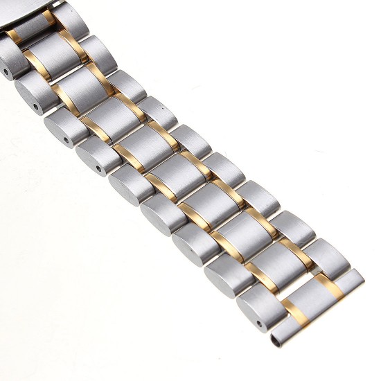 18-22mm Stainless Steel Strap Side Push Button Watch Band