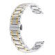 18-22mm Stainless Steel Watch Band Clasp Metal Strap Replacement With Spring Bars