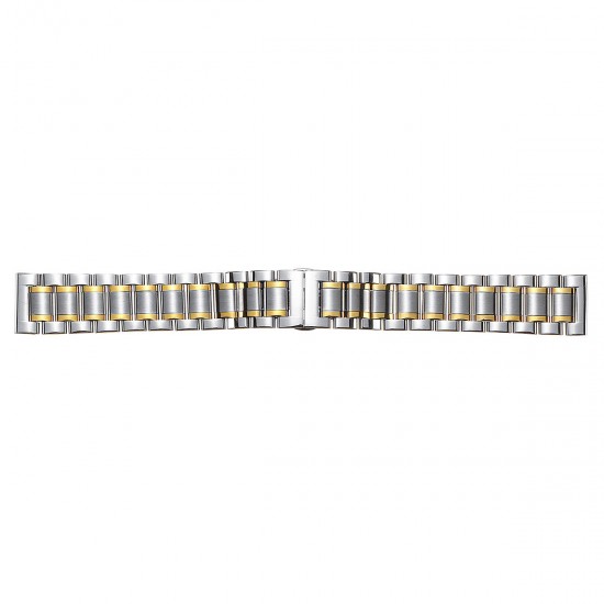 18-22mm Stainless Steel Watch Band Clasp Metal Strap Replacement With Spring Bars