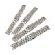 18/20/21/22mm Stainless Steel Silver Color 3 Beads Watch Band