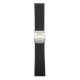 18/20/22/24mm Black Silicone Sports Watch Band
