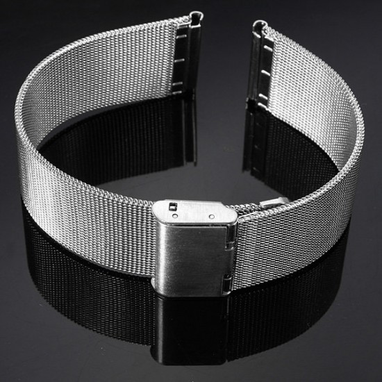 18/20/22/24mm Silver Stainless Steel Mesh Net Watch Band 18/20/22/24mm Silver Stainless Steel Mesh Net Watch Band