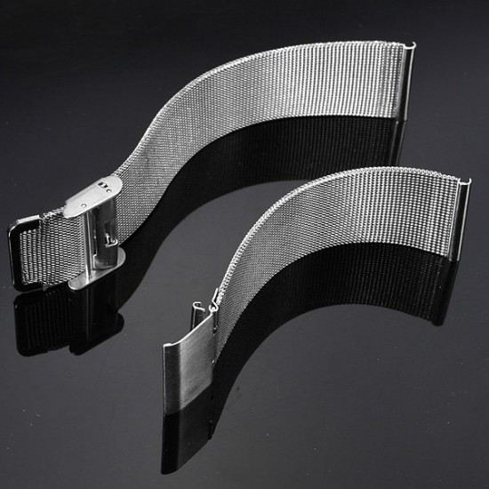 18/20/22/24mm Silver Stainless Steel Mesh Net Watch Band 18/20/22/24mm Silver Stainless Steel Mesh Net Watch Band
