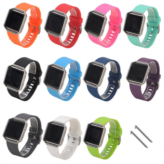 23mm Fashion Colorful Silicone Strap Watch Band Replacement for Fitbit Blaze Smart Watch