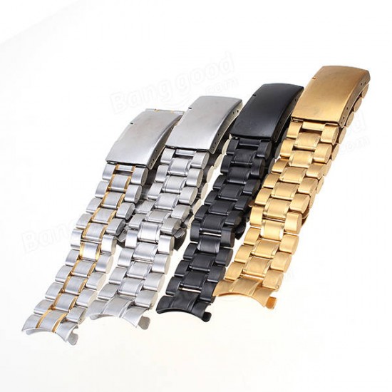 Stainless Steel Strap Side Push Button Buckle Watch Band Stainless Steel Strap Side Push Button Buckle Watch Band