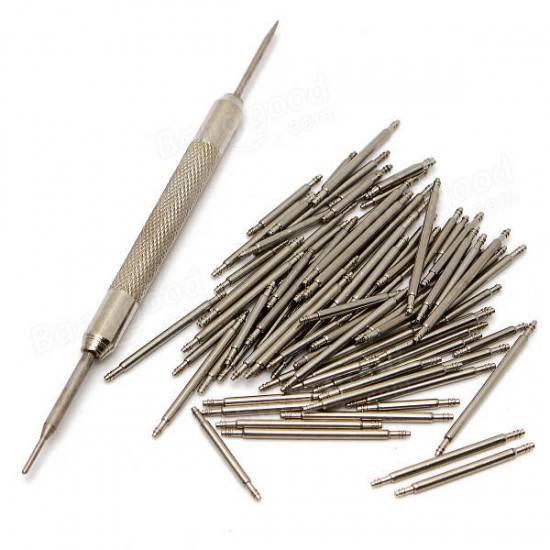 108Pcs 8-25mm Stainless Steel Watch Band Spring Bar Pin Remover Repair Tool