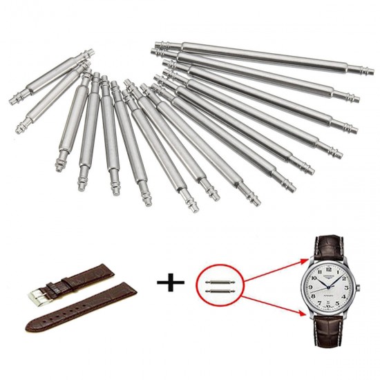 20Pcs Stainless Steel Watch Band Spring Bars Strap Link Pins 10-23mm Repair Kit