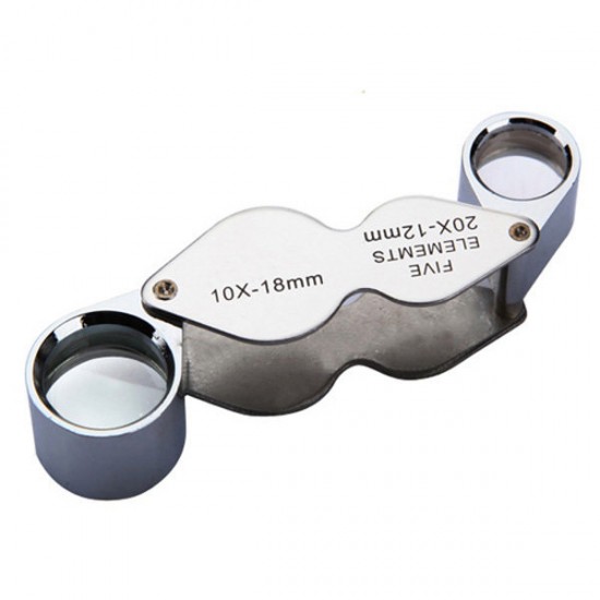 10X 20X Jeweller Loupe Magnifier Dual Magnifying Glass