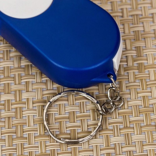 15X Portable LED Reading Magnifying Loupe Mini Pastic Jewelers Magnifier Key Ring