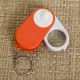 15X Portable LED Reading Magnifying Loupe Mini Pastic Jewelers Magnifier Key Ring