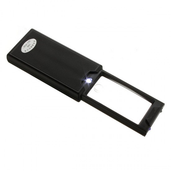 2.5X 45X Pull Out LED Pocket Magnifier Loupe