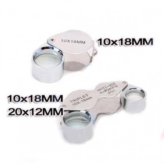 2pc JEWELERS LOUPE 10x  DUAL magnifying eye glass loop