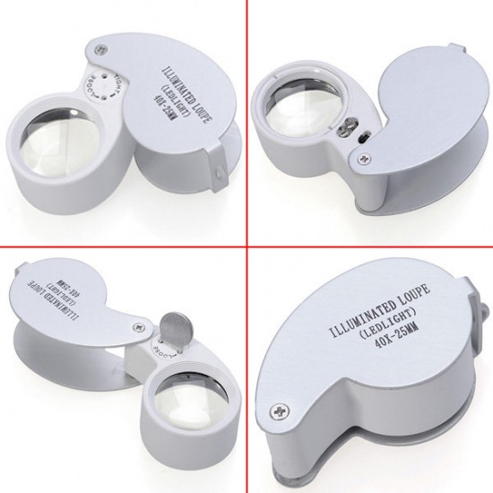 40x 25mm Jewelers Loupe Magnifier Magnifying Eye Glass