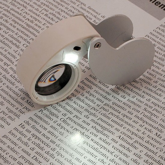 40x 25mm Jewelers Loupe Magnifier Magnifying Eye Glass