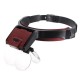 Detachable 4 Glass Lens 3.5x Loop Head Band VISOR LED Light Magnifying