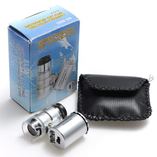 Mini Pocket LED 60X Microscope Magnifier Loupe Jewelry Mini Pocket LED 60X Microscope Magnifier Loupe Jewelry