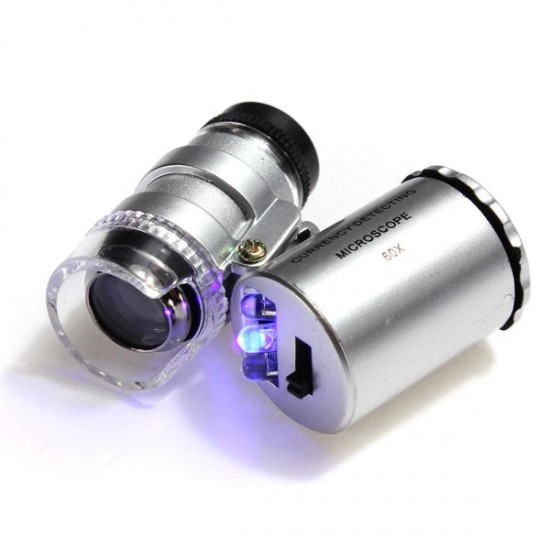 Mini Pocket LED 60X Microscope Magnifier Loupe Jewelry Mini Pocket LED 60X Microscope Magnifier Loupe Jewelry