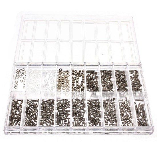 Assorted Watch Clock Eyeglassees Screws Repair Tool