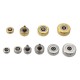 150pcs Mixed Silver Gold Watch Crown Watch Accessories Parts 10 Size Assortment Set