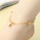 18K Gold Plated Lucky Beads Bracelet Leaves Anklets