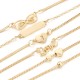 6 Pcs/Set Trendy Heart Shape Lucky Chain Love Gold Color Anklet Jewelry for Women
