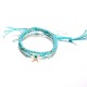 Bohemian Blue Beaded Anklet A Set of Wax Rope Beads Multilayer Anklets Ethnic Jewelry for Women