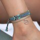 Bohemian Handmade Charm Anklet Fashion Braided Rope Hollow Geometric Pendant Anklet Jewelry For Girl