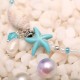 Bohemian Pearls Starfish Charms Anklets Summer Shell Foot Chain for Women