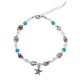 Bohemian Starfish Anklet Natural Stone Beaded Chain Barefoot Sandals Beach Foot Jewelry for Women