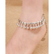 Bohemian Water Drop Tassels Silver Anklets Vintage Coin Charm Pendant Beaded Bracelet Anklet