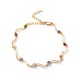 Fashion Anklets Gold Plated Colorful Zircon Wave S Form Anklet Elegant Accessories Jewelry for Women