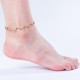 Fashion Anklets Gold Plated Colorful Zircon Wave S Form Anklet Elegant Accessories Jewelry for Women