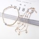 Sweet Gold Anklet Beads Moon Star Multilayer Chain Barefoot Sandals Anklets for Girls Women
